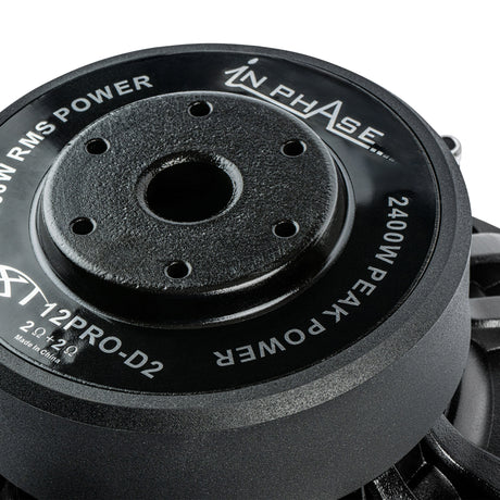 In Phase XT-12D2 Kevlar Cone 1 Ohm or 4 Ohm Dual Voice Coil 1400W Peak Power Subwoofer