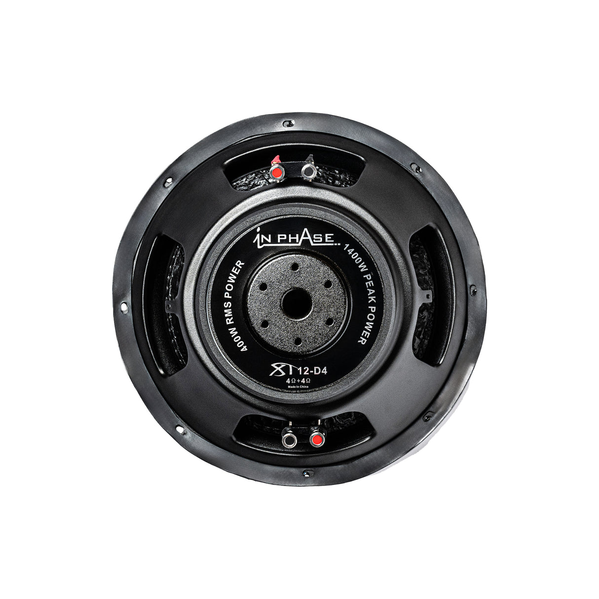 In Phase XT-12D4 Kevlar Cone 2 Ohm or 4 Ohm Dual Voice Coil 1400W Peak Power Subwoofer